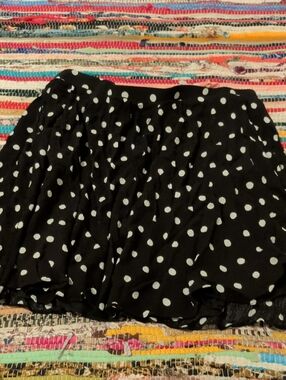 Black Polka Dot Women's Skirt Y2K